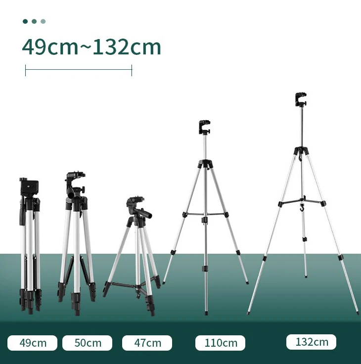 Factory price 330A mini portable flexible tripod 3 sections adjustable height tripod mobile phone camera universal tripod