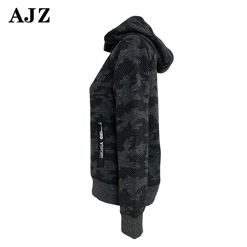 OEM 100% Cotton Heavy Weight tracksuit Oversized Wholesale zipper pocket sweatshirts Custom Logo Hoodies For Men