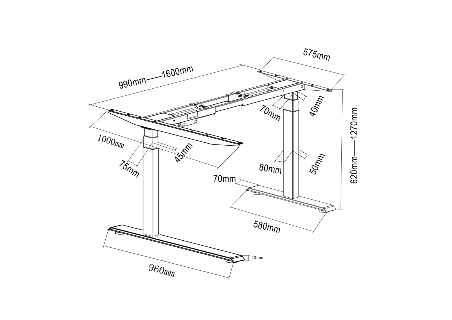 Modern  home furniture and office desk for home  stand up table  game adjustable height smart  electric Standing  Desks