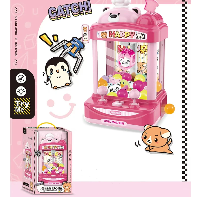 Dowellin Unisex Bear Claw Machine Electronic Toys for Kids 2-4 Years Candy Grabber & Doll Claw Machine