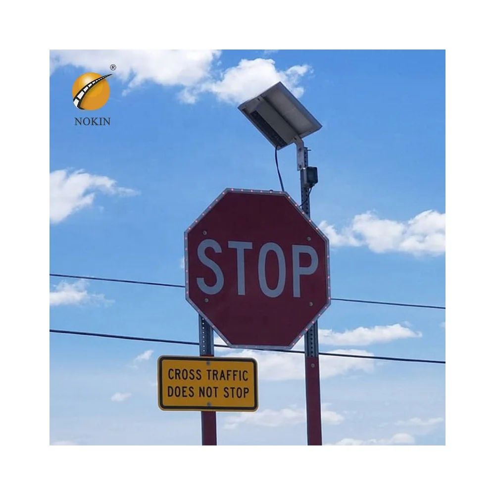 Yellow Pedestrian Crosswalk Signs Octagon Solar Flashing Light Traffic Stop Sign LED Solar Powered Traffic Road Safety Sign