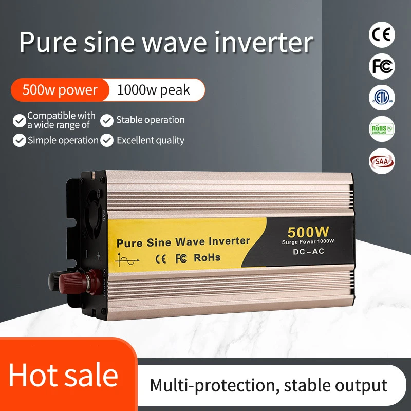 Factory Direct Sale 500Watt Car And Portable Pure Sine Wave Solar Inverter For Household Or Car Use OEM