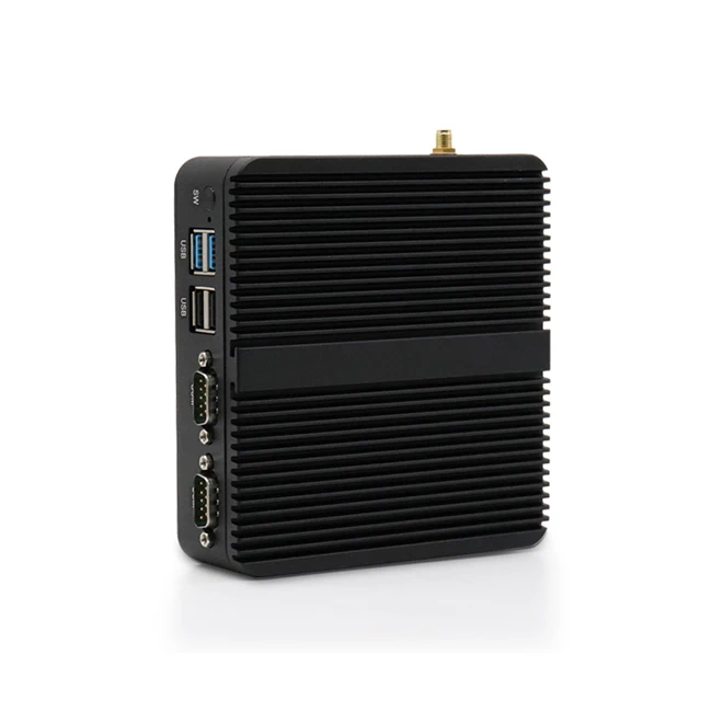 Небольшой встраиваемый Безвентиляторный Компьютер с двумя сетями dual coms intel baytrail quad core mini pc J1900