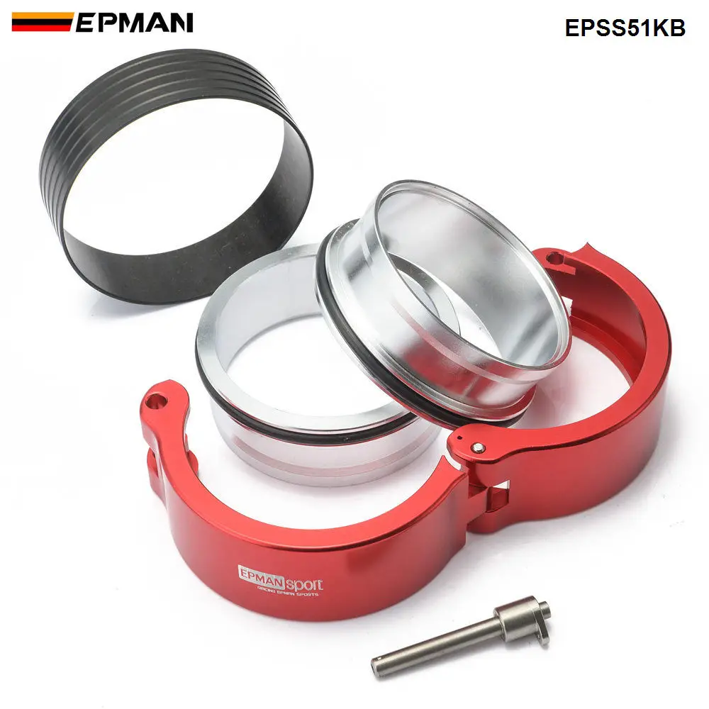 Вытяжной V-образный зажим EPMAN, быстросъемный зажим высокого разрешения, Алюминиевый зажим для труб с наружным диаметром 2,0 дюйма, турбо/интеркулер EPSS51KB