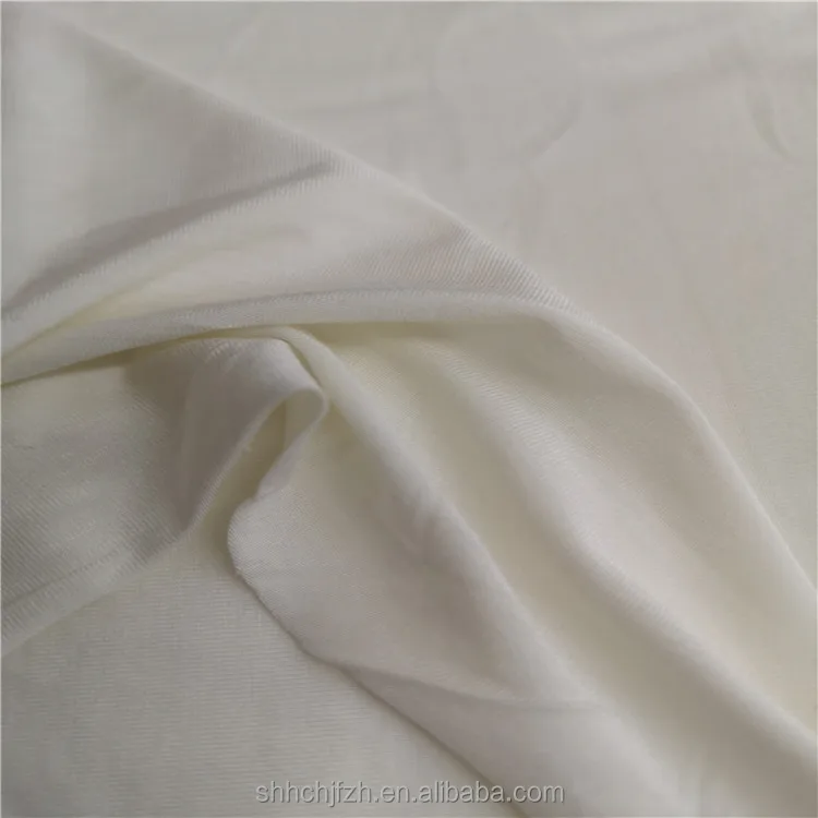 White Cotton Modal Elastane Jersey Knitting Fabric Pima Modal Cotton Lycra Jersey Knitted Fabric