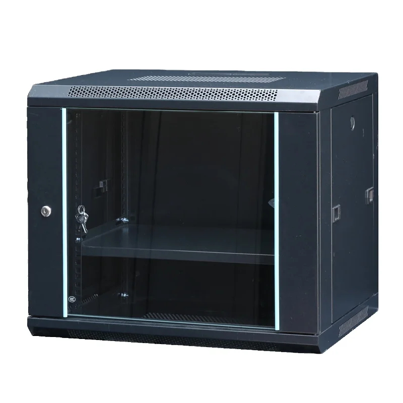 Floor Standing rack  Cabinet 9u 16u 42u center server data entry 19 inch glass door server data rack network cabinet