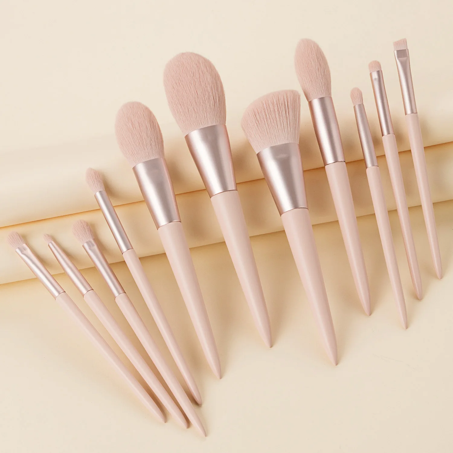 
Hot pink Synthetic Hair Custom Logo cosmetic brush makeup set 