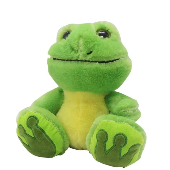 Wholesale plush stuffed sitting frog toy custom frog plush stuffed doll