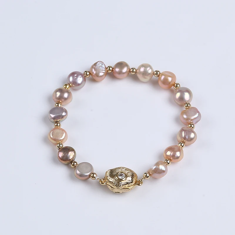 Hot Sale Natural Baroque Freshwater Pearl Beads Bracelet Necklace Jewelry Set For Women