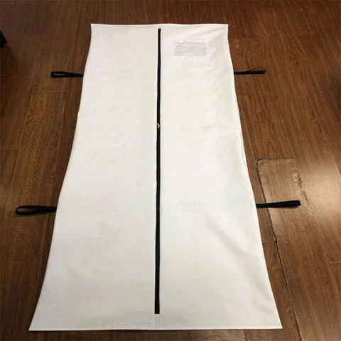 6-Handles Non-woven Fabric Dead Cadaver Body Bag For Funeral Mortuary Waterproof Disposable PVC Plastic Corpse Bags