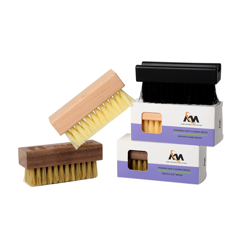 Km High Quality Wooden Handle Shoe Brush Polishing Brushes For Boot Shine And Cleaning