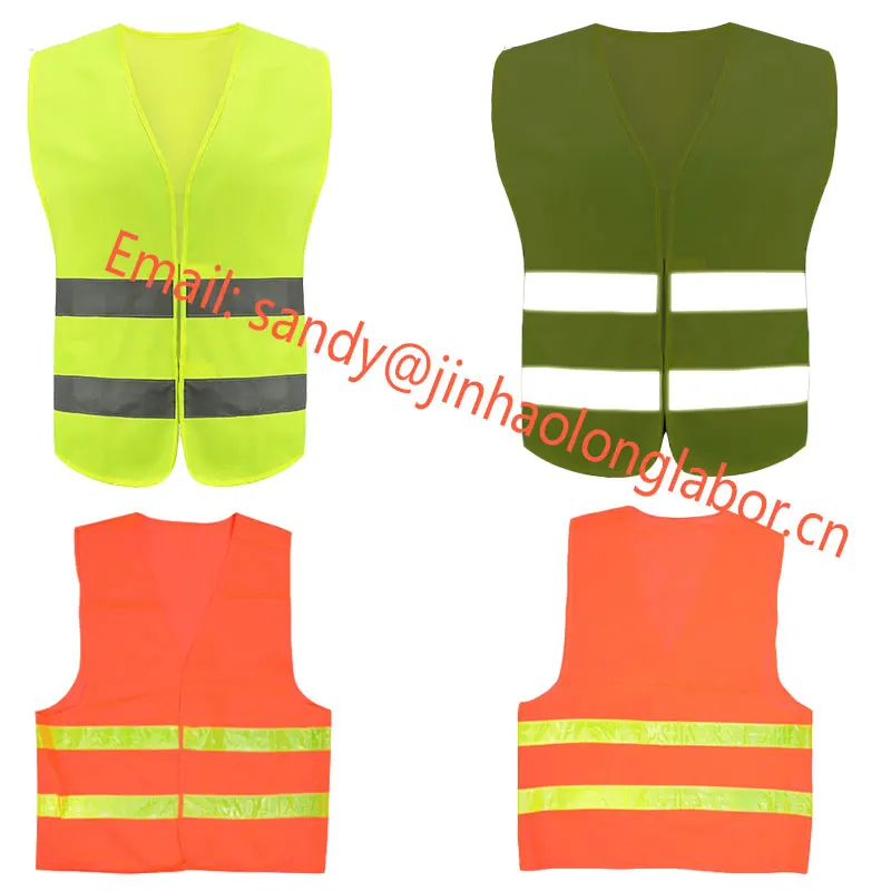 Polyester Reflective Vest Work Construction vests Night Safety Jacket