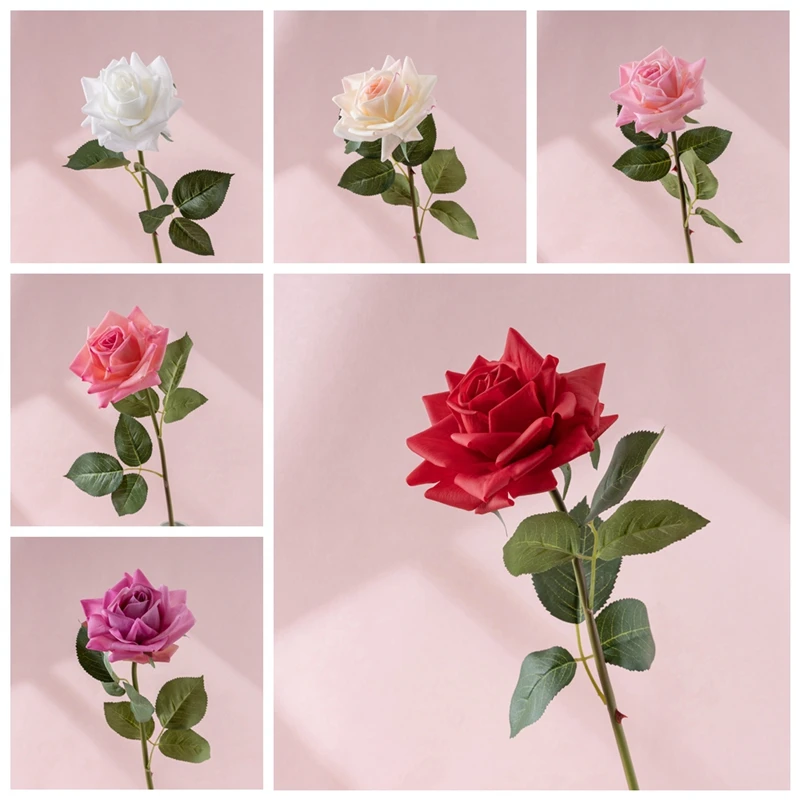 MW60003 Hot Sale Flower Real Touch Latex Artificial Rose for Sale Premium Silk Flowers Simulation Faux Flower By Hand Made
