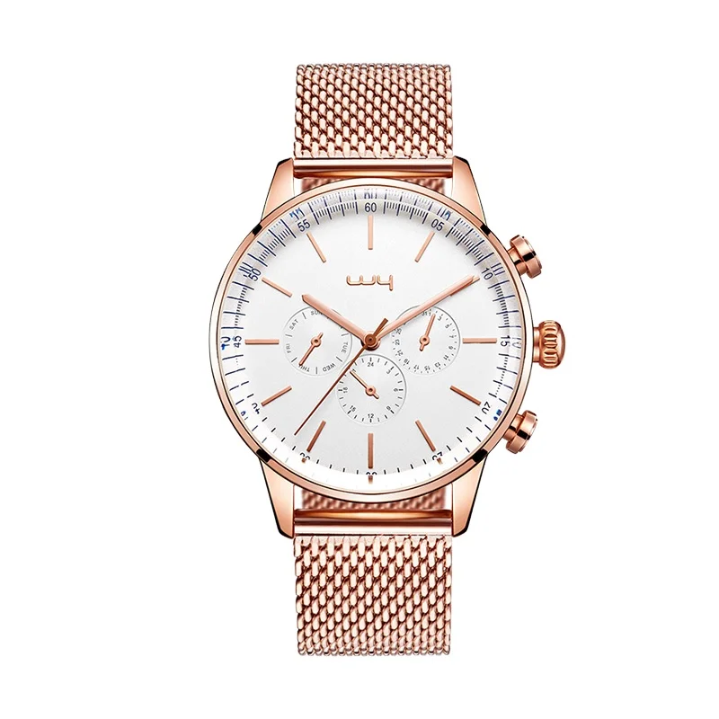 WY-H081 Customize logo China factory wholesale cheap price stainless steel couple gift quartz watches