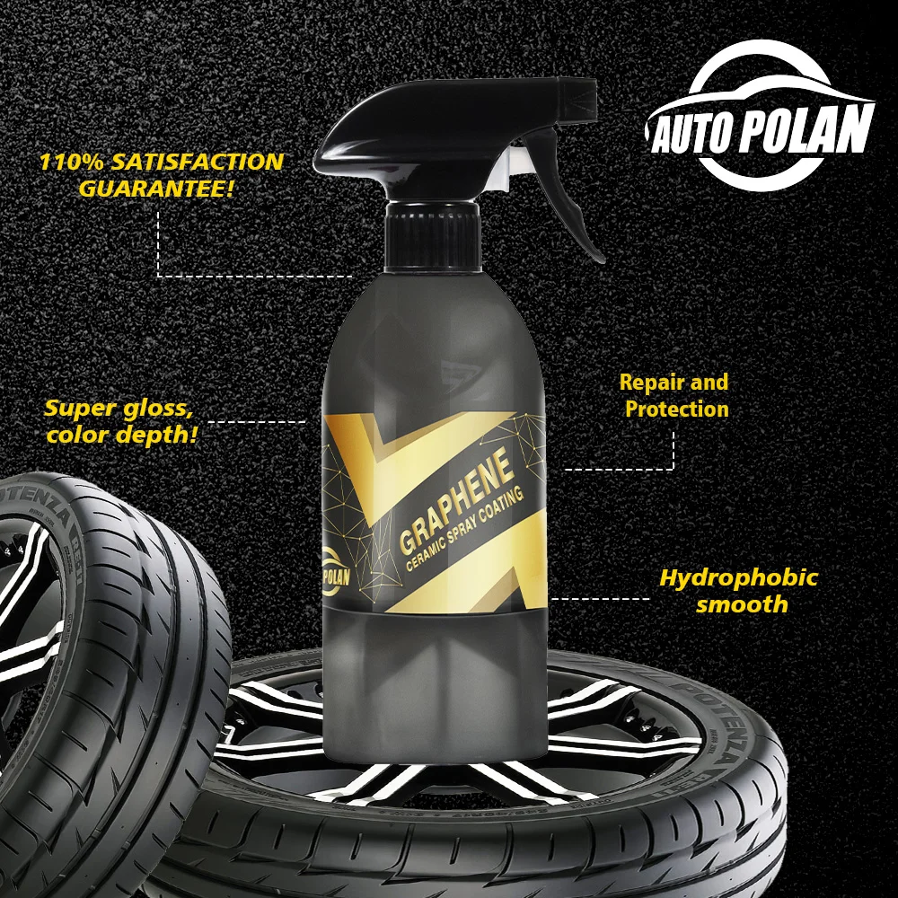 graphene quickly ceramic coating spray Super hydrophobic 500ml spray car detailing liquids private label