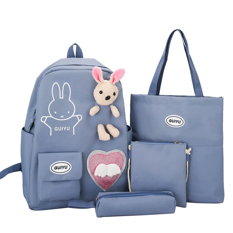 Factory Direct Sale high quality school bag for teenagers solid colo r backpack customizable logo school bag