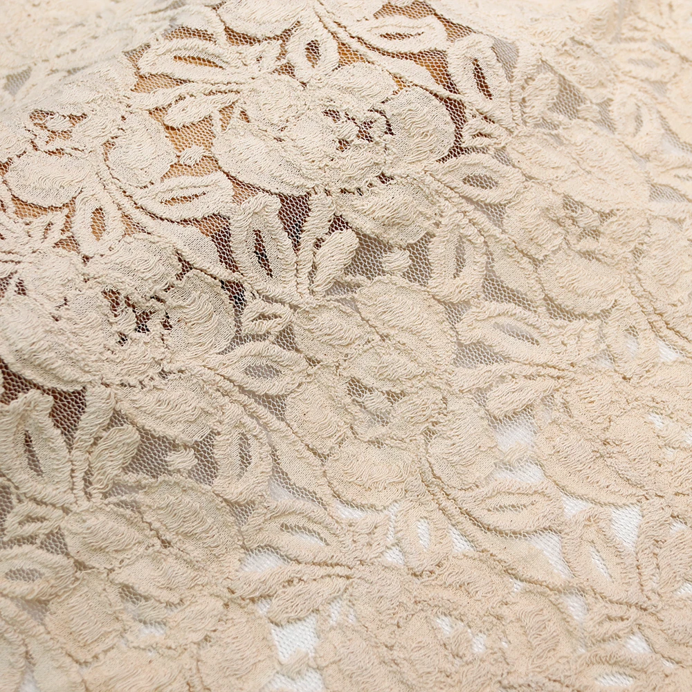 Натуральный цвет, новый дизайн, эластичное нейлоновое кружево из спандекса