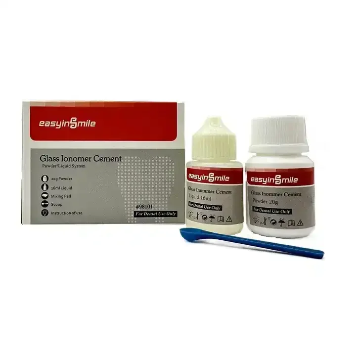 Easyinsmile стоматологическое стекло материалы для наполнения иономерного цемента со смесительной площадкой и мерной ложкой 20 г порошок 16 мл жидкость