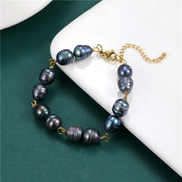 Newly designed Hawaiian Waterproof non-fading natural freshwater Pearl Baroque Pearl bracelet