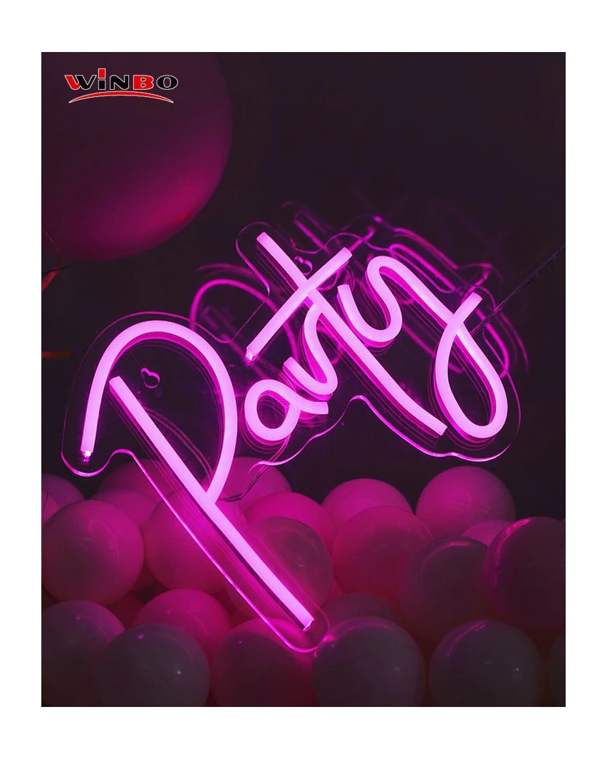 Winbo Wholesale Custom neon  business logo sign for shops  Free Design forty neon signs