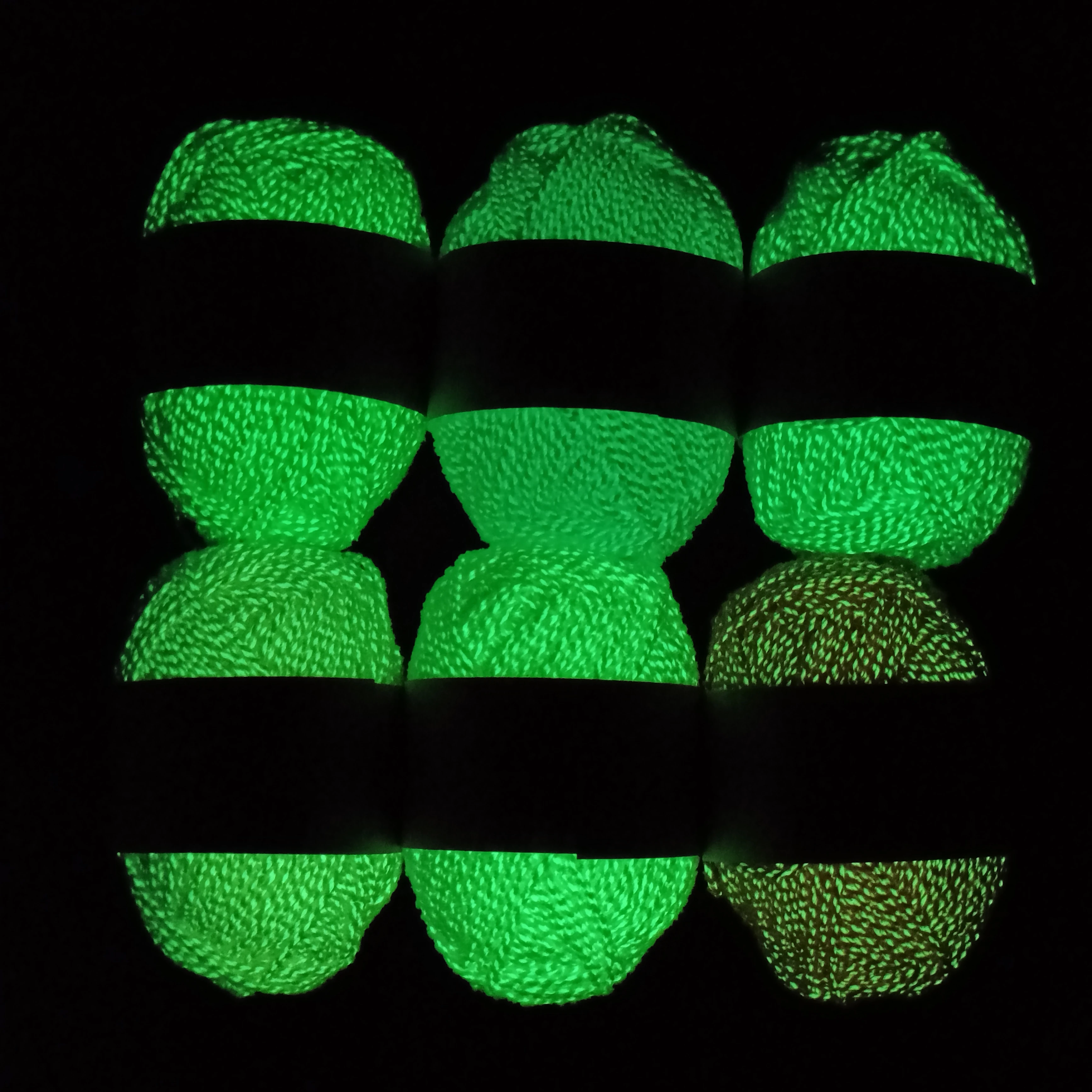 Rainbow colors luminous knitting thread glow in the dark yarn glow in the dark crochet Yarn