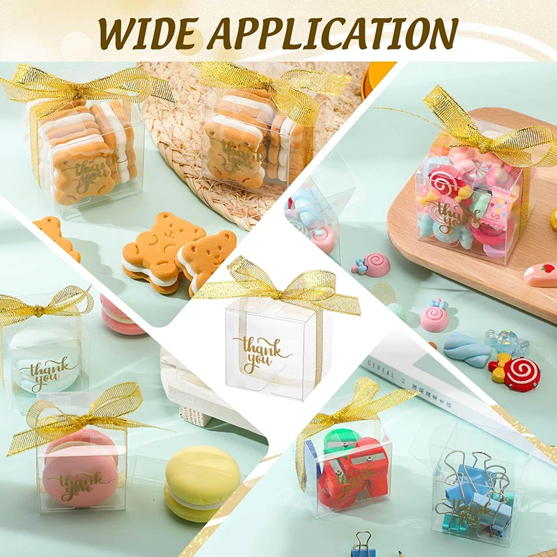 Custom Clear Wedding Favour Boxes Clear Pvc Box Party Plastic Packaging Guest Wedding Favour Packaging Gift Boxes