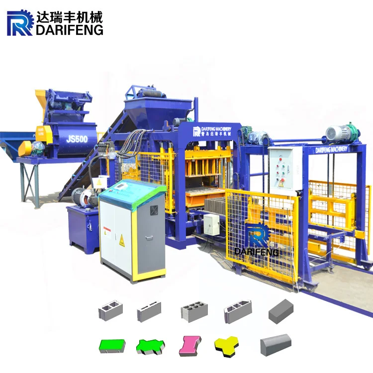 qt5-15 Automatic Cement Brick Block Making Machine Production Line Carbon Block Machine Hydraulic Hollow Block Machinery Price
