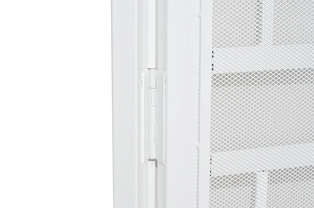 36 in x 80 in Black Surface Out swing  Metal Screen Door Steel Security Door