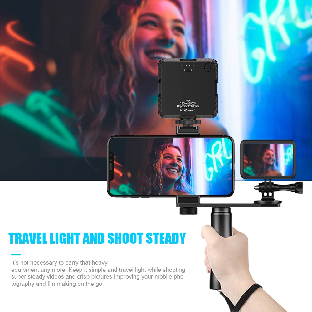 APEXEL Smartphone Vlogging Microphone Light Kit Blogger Full Vlog Kit for YouTube, Tiktok, Live Steam