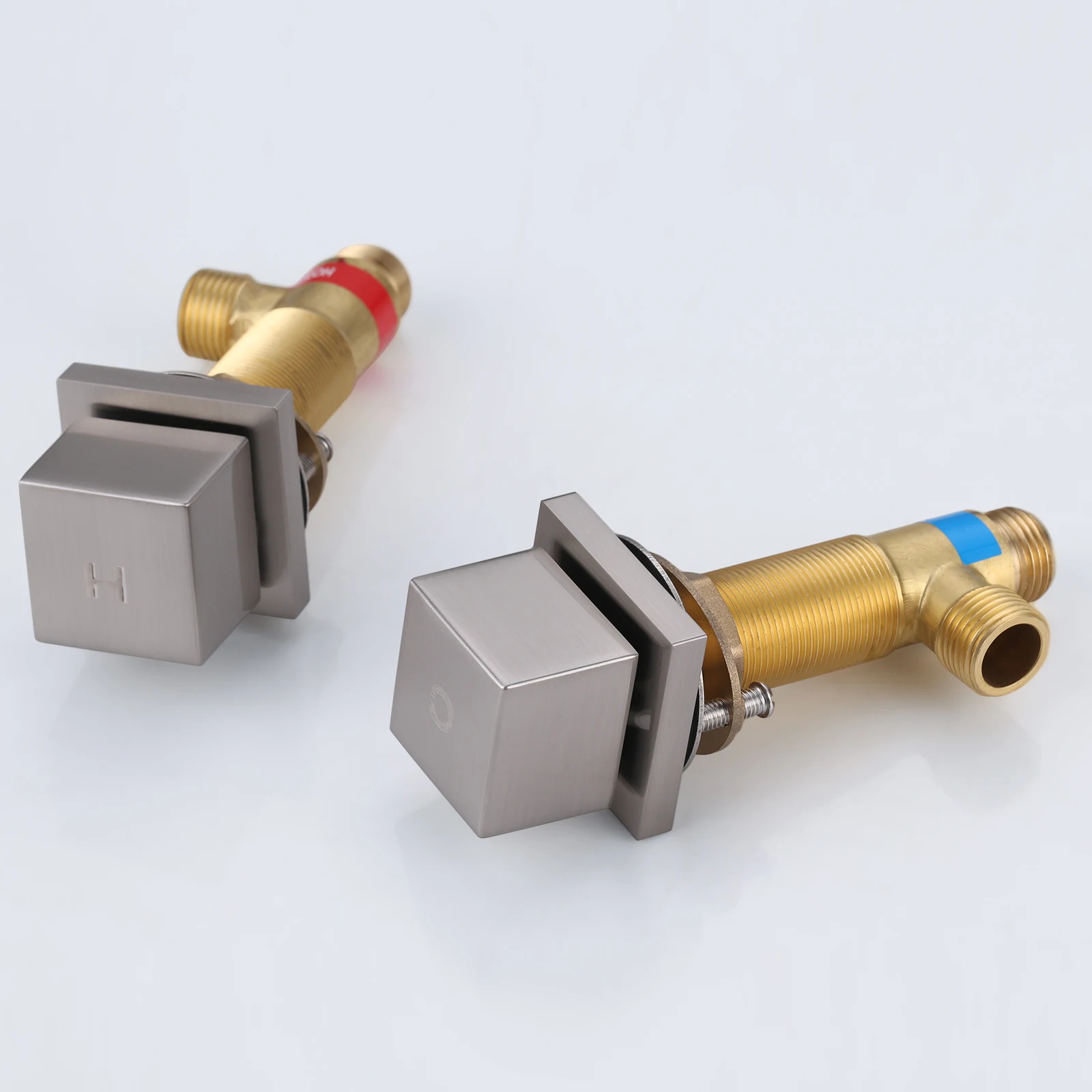 Bathtub Mixer Water Tap Deck Mounted 3-Holes Two Knob Handles  Bathroom Bathtub Faucet Set