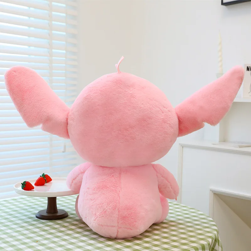 Large Strawberry Nose Pink Stitched Stuffed Doll Unisex New Angel Cartoon Anime Plush Toys Perfect Birthday Gift