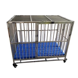 High quality and comfortable custom single layer double door Iron luxury foldable dog cage on sale