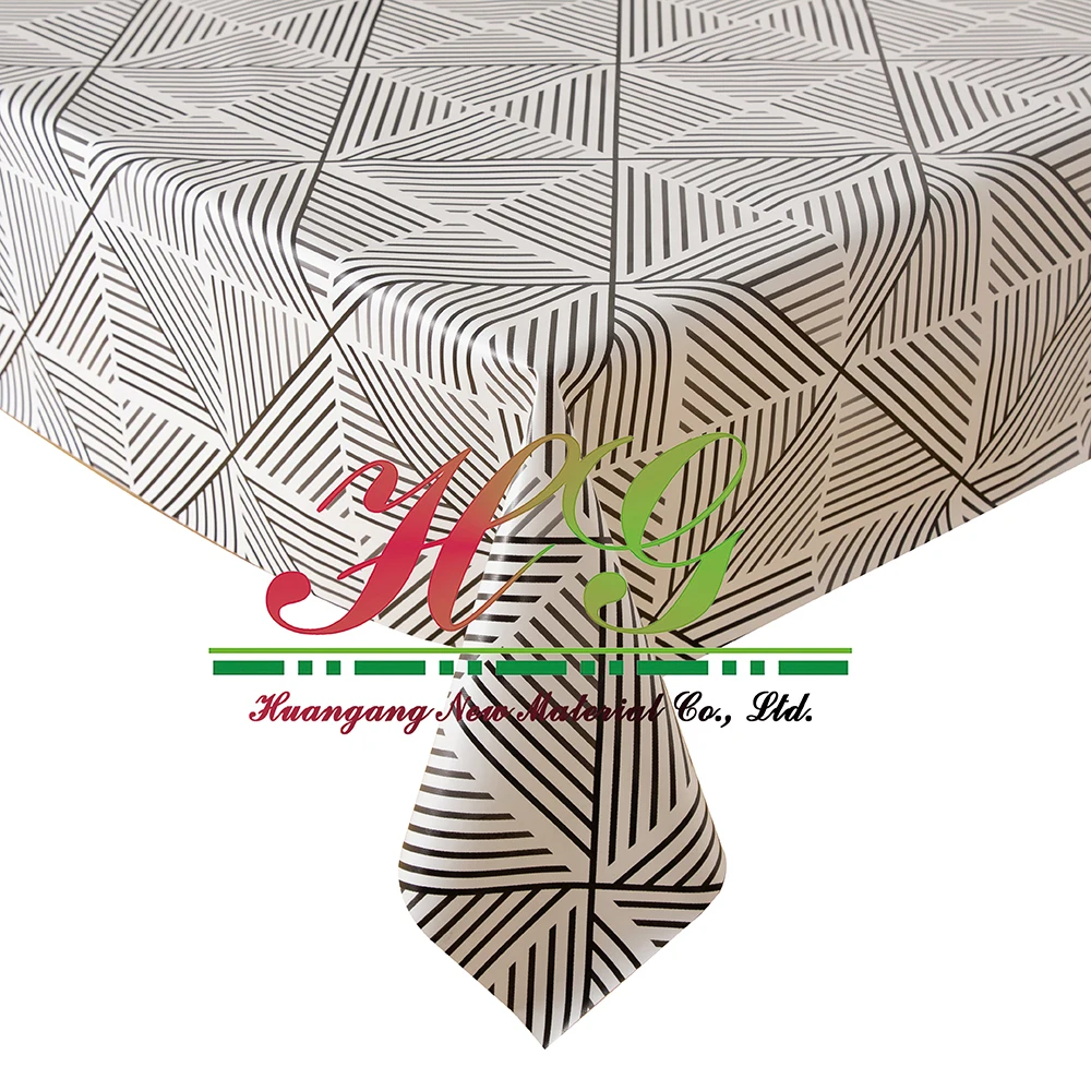 Hot Selling PVC laminate PP TNT Spunbond Plastic Tablecloth PVC Table Sheet Covering with PP non woven backed roll