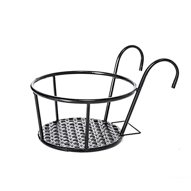 Metal Flower Pot Hanging Basket Succulent Green Radish Hanging Rack for Balcony and Outdoor