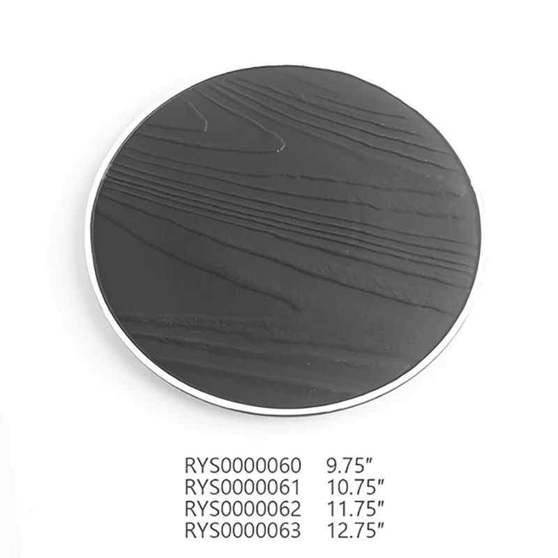 Matt Flat Round Porcelain Dinner Plate Wholesale Steak Flat Bulk Ceramic Plate Kitchen Catering Dish Slate Steak Plate for Hotel