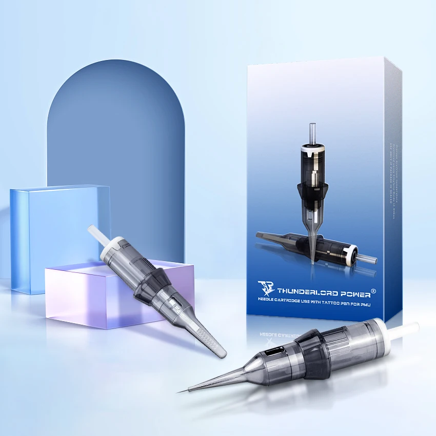 Thunderlord tattoo needle cartridge permanent makeup tattoo cartridge needle with custom box for eyebrow tattoo machine