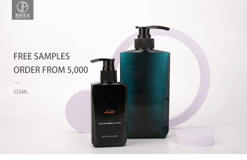 Factory Price Customized 500ML 16.7oz Square Clear Male Lotion Bottle Decorative Shampoo Bottles for Men Shower