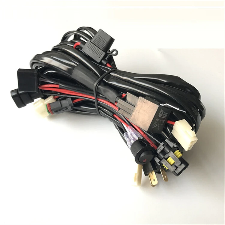 NEWWIND Led Headlamp Power Supply Reinforcement for Motorcycle Truck Car ATV UTV Relay Wiring Harness Kit for LED Fog Light Bar