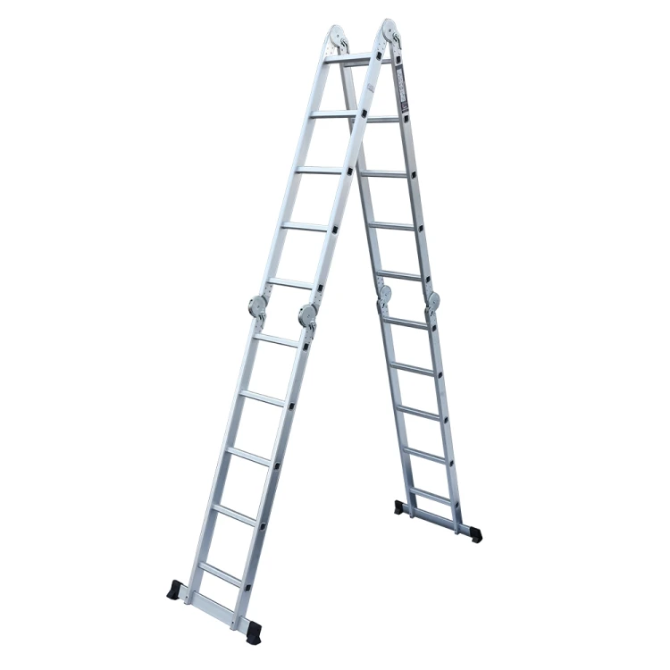 US Warehouse 19.5ft Household Multifunctional Aluminum Alloy Small Joint Foldable Telescopic Ladder 20-step Unloading Ladder