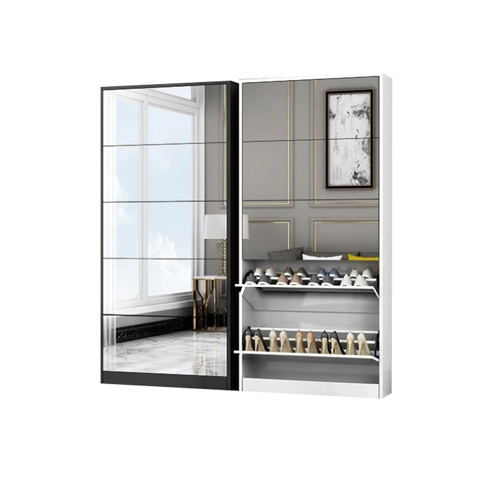 Cheap Modern 3 Tier 5 Tier Wooden Smart Shoe Storage Cabinet Shoe Rack Designs With Mirror