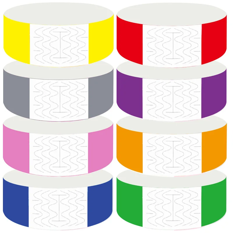 tickets synthetic paper id tyvek wristbands with serial number for event