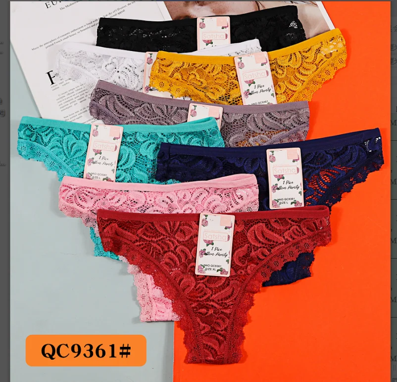 New Style Sexy Sustainable Breathable Lady Panty  Quicky Dry Briefs Cotton Lace  Women Underwear