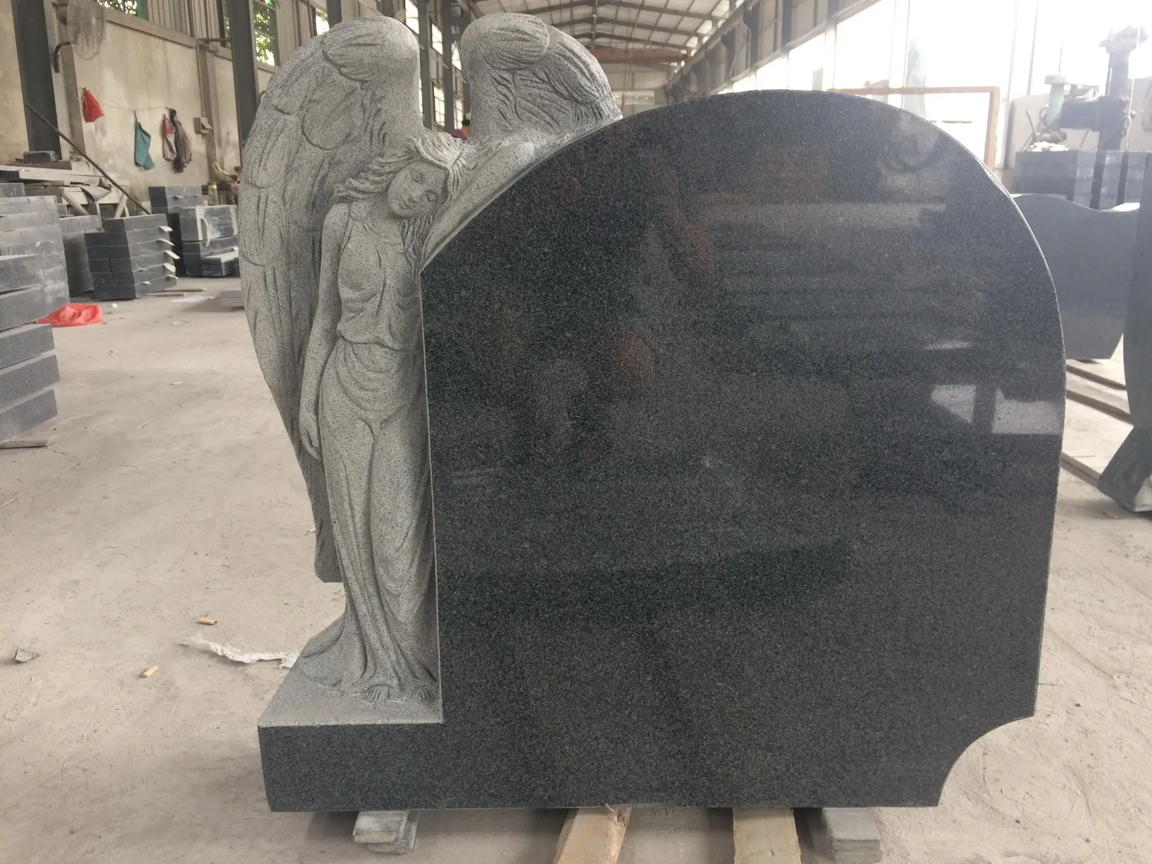 Premium Quality Natural Stone Monument Black Granite Headstone Child Headstone