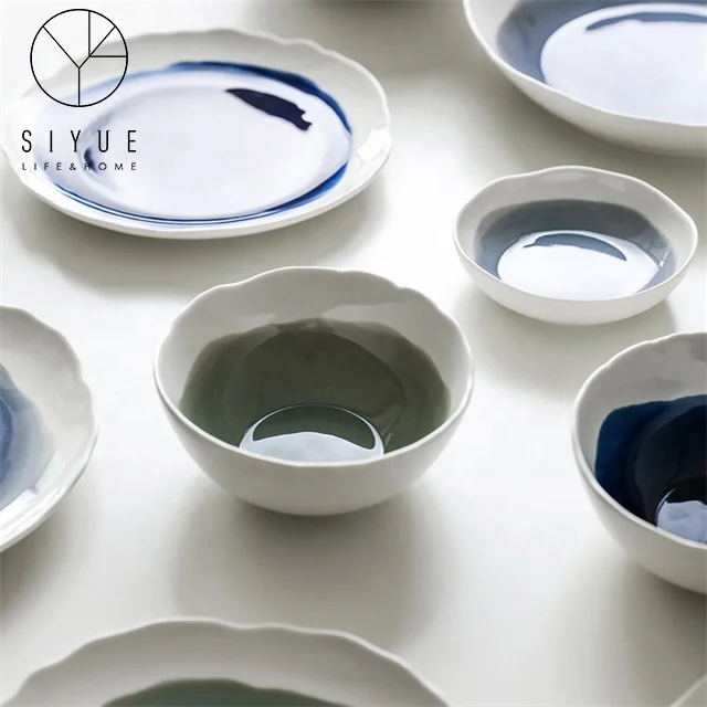 Cheap Japanese Grace Designs Ceramic Restaurant Plate Dinnerware 7 Inch Flat 1138