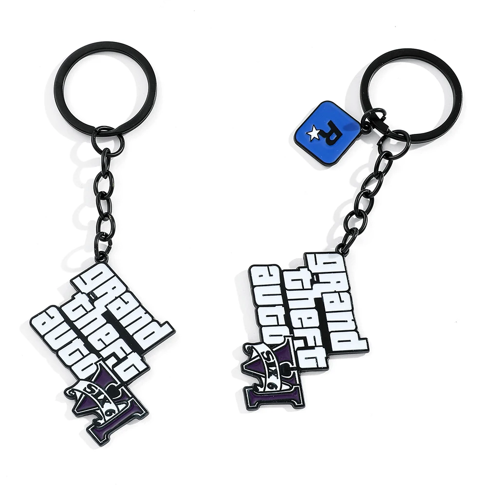 Game GTA V Grand Theft Auto 5 Keychain Pendant Key Chain Metal Holder Key Ring Fans Gift Jewelry Accessories PS4 Xbox PC Keyfob