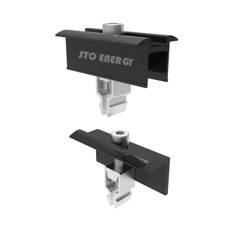 High Quality Solar PV Structure Panel Quick Mount Clip Rapid Black Aluminum Mid Clamp For Roof Mounting Solar Panel