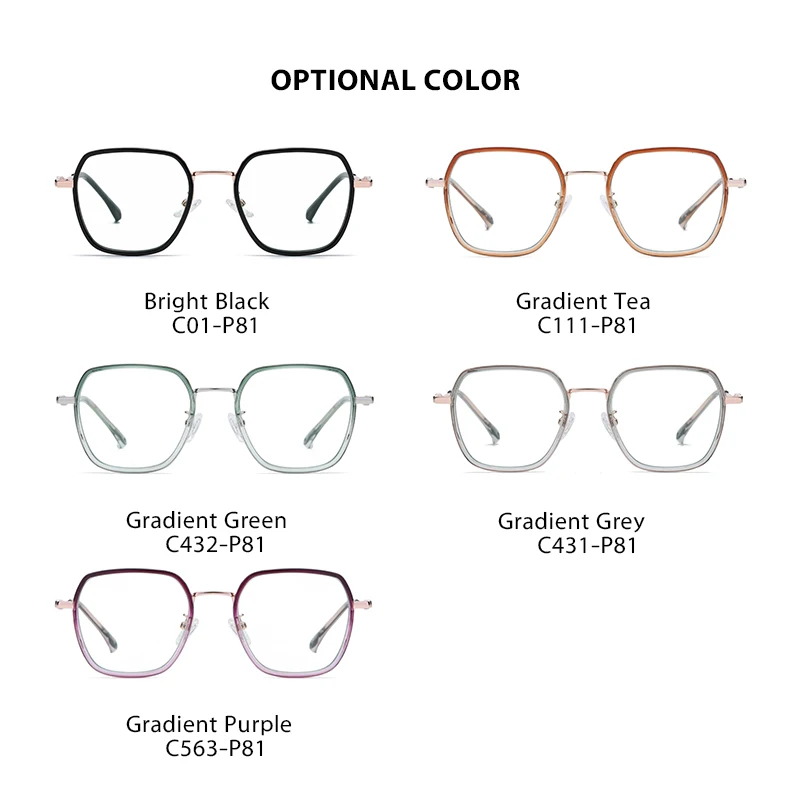 Men optical frame new model glasses eyewear gray anti-blue light radiation glasses female korean eyeglass gradient frame