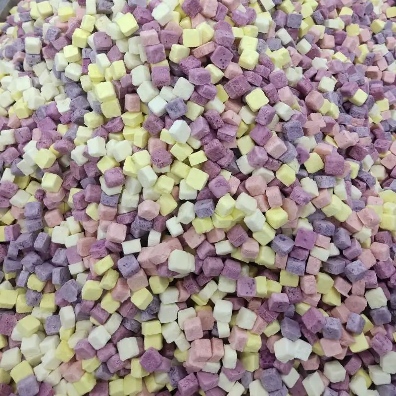 Wholesale Delicious Freeze Dried Yogurt Cubes 5 Fruits Flavored Solid Yogurt Block Chinese Snacks