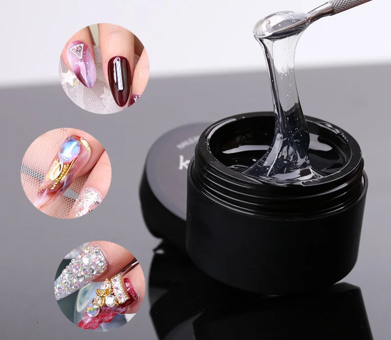 Rhinestone nail varnish decoration rhinestone gel glue adhesives sticky uv gel nail polish rhinestone gel private label