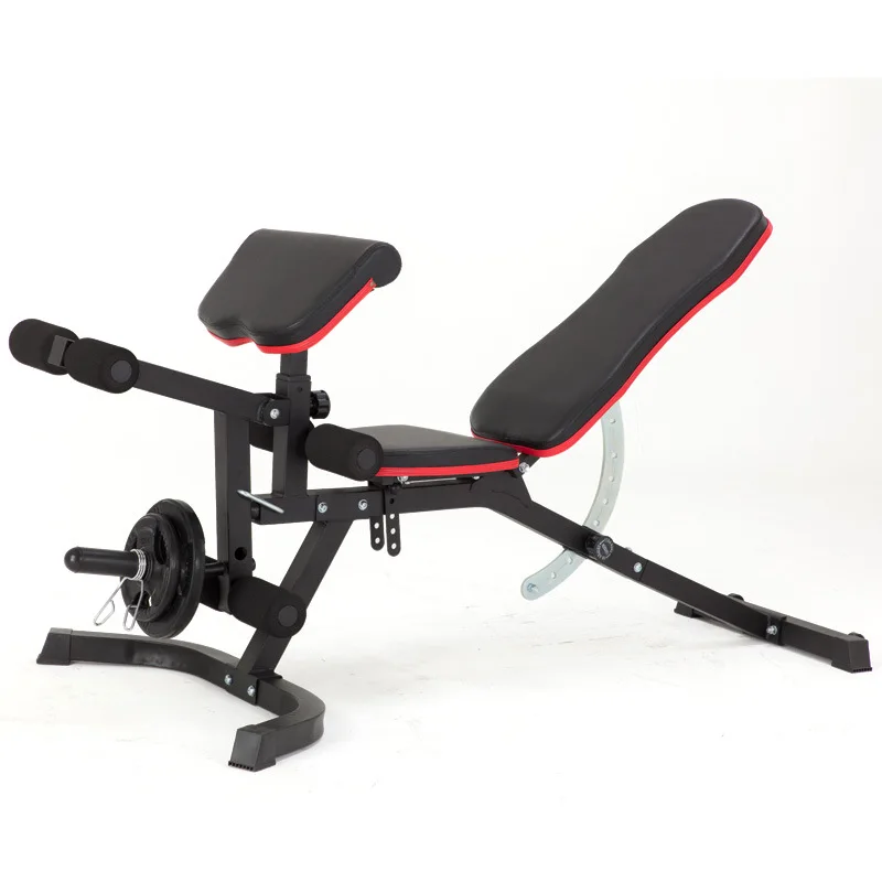 
Multi-functional dumbbell bench 4 in 1 home training bench with dumbbell bench, supine board, Roman chair and preacher curl 